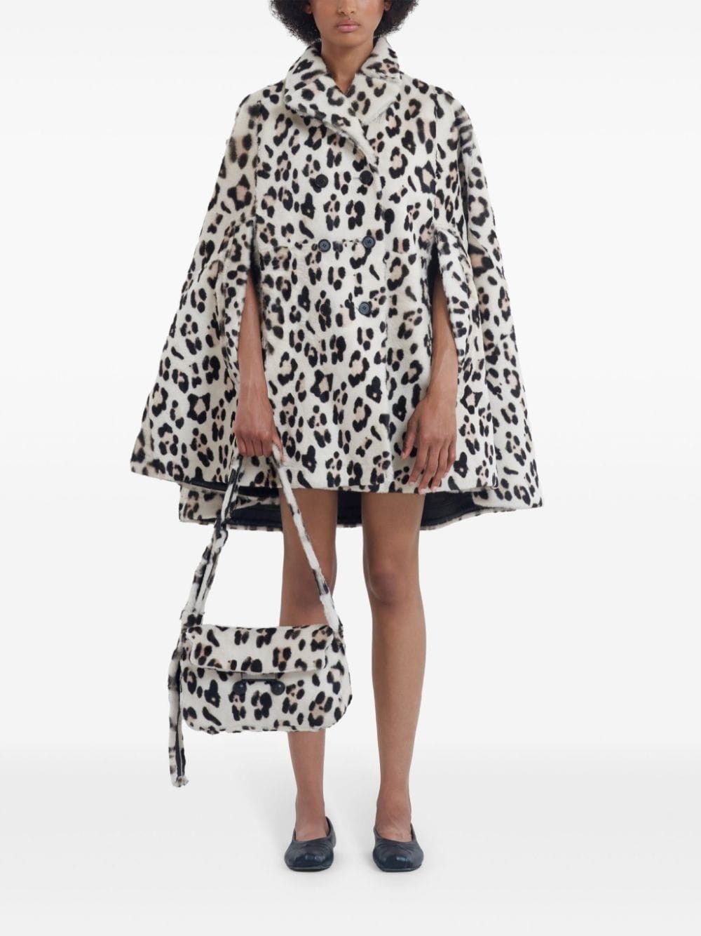 Marni o1w1db11125 Size:OS/Animal Print Shoulder Bag in White/Black Size ONE SIZE - 6 Thumbnail