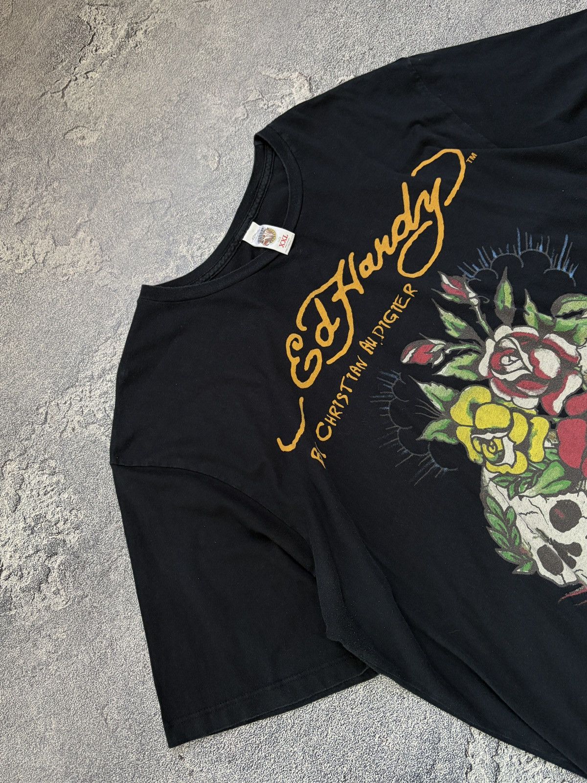 Ed Hardy Ed Hardy Dead or Alive Skull Roses Audigier Tee Black XXL Size US XXL / EU 58 / 5 - 6 Thumbnail