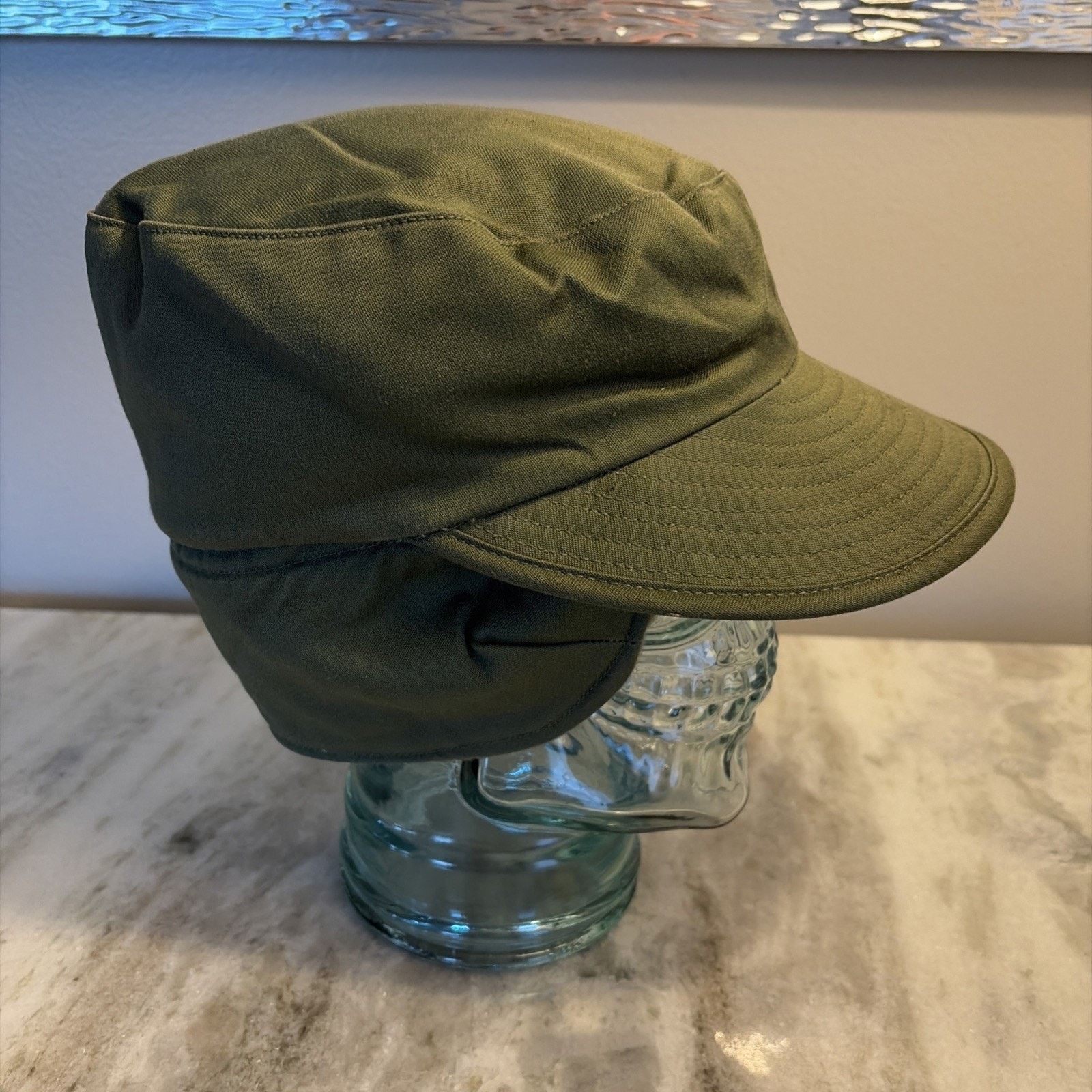 Vintage Vintage US Navy Intermediate Cold Hat Large 7-1/8 To 7-1/4 Size ONE SIZE - 2 Thumbnail