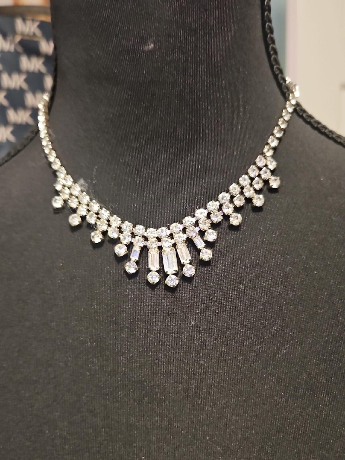 Other Crystal Fringe Statement Necklace - Silver Tone Size ONE SIZE - 1 Thumbnail