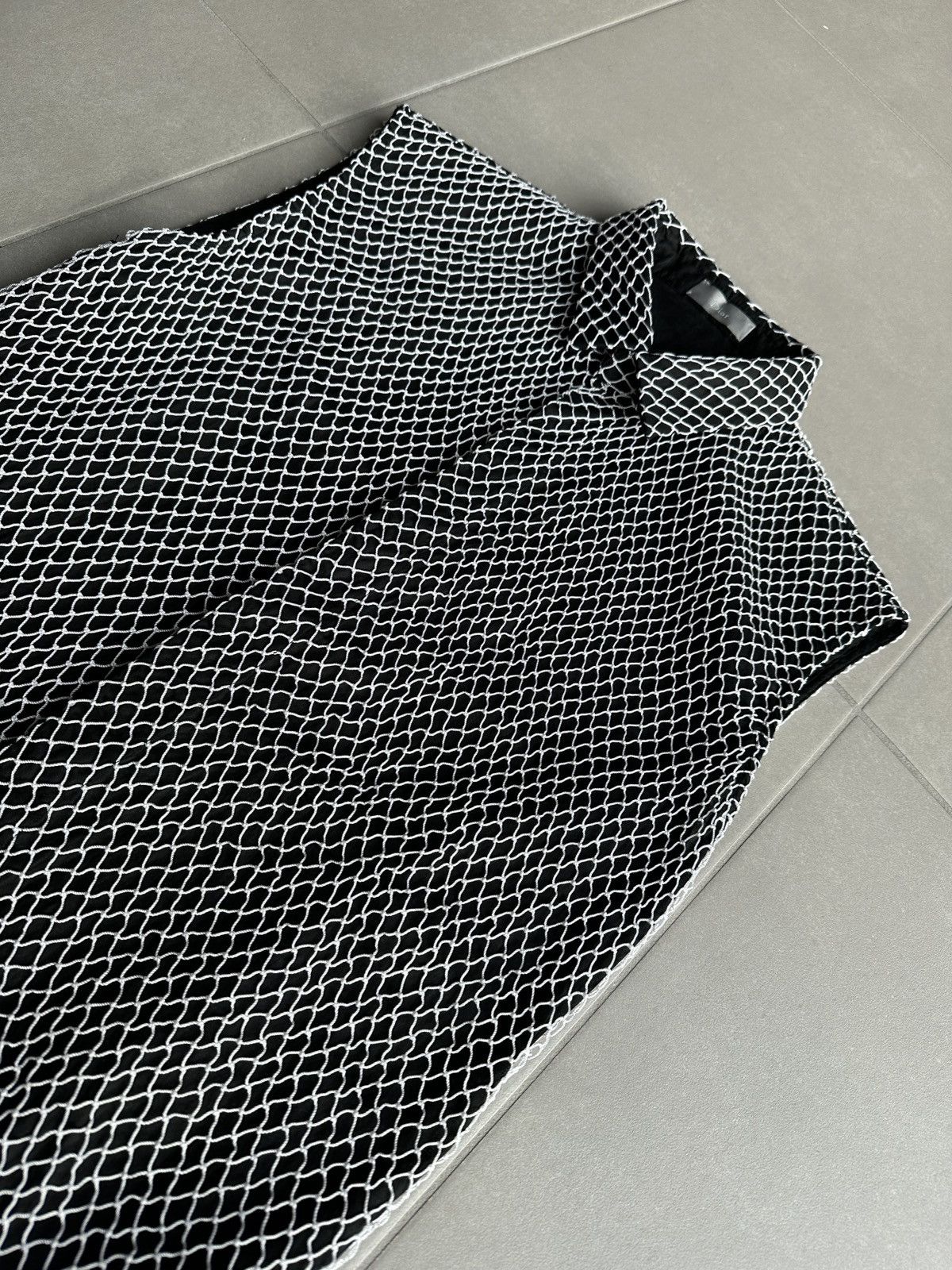 Dior × Hedi Slimane Dior Homme SS04 "Strip" mesh net button up Size US M / EU 48-50 / 2 - 7 Thumbnail