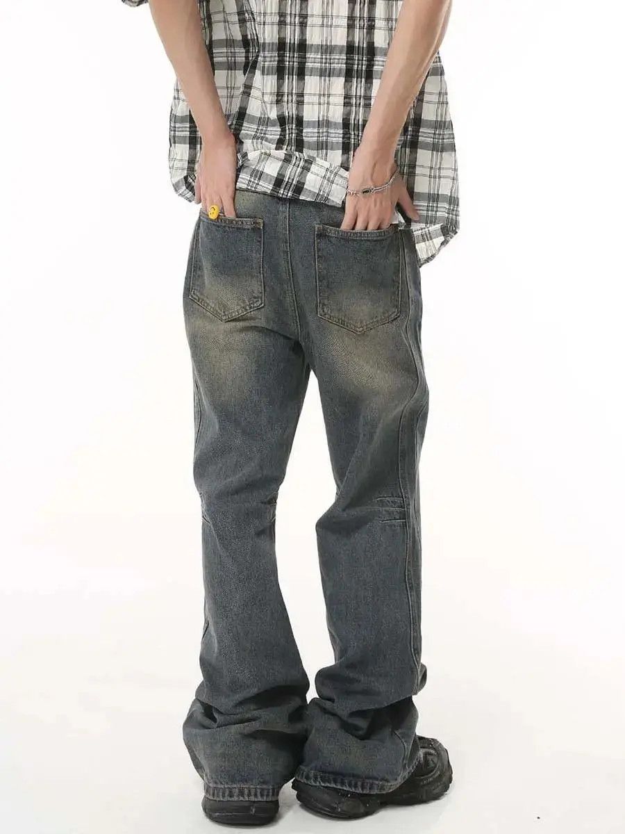 Japanese Brand Retro loose casual micro flared jeans Size US 32 / EU 48 - 6 Thumbnail