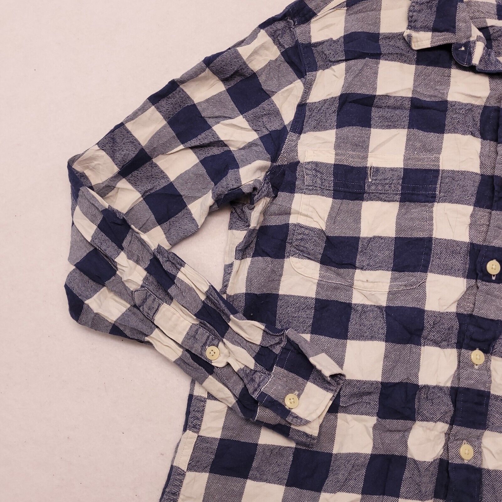 J.Crew JCrew Mercantile Gingham Flannel Shirt Mens Size M Blue Size US M / EU 48-50 / 2 - 5 Thumbnail
