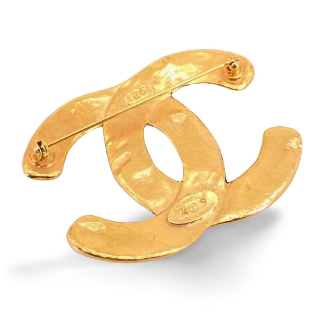 Chanel Vintage CHANEL classic matelasse CC mark brooch pin in mesh Size ONE SIZE - 2 Thumbnail
