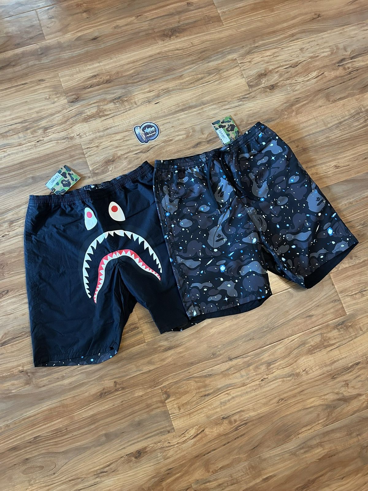 Bape Bape Space Camo / Shark Reversible Shorts Size US 30 / EU 46 - 2 Thumbnail