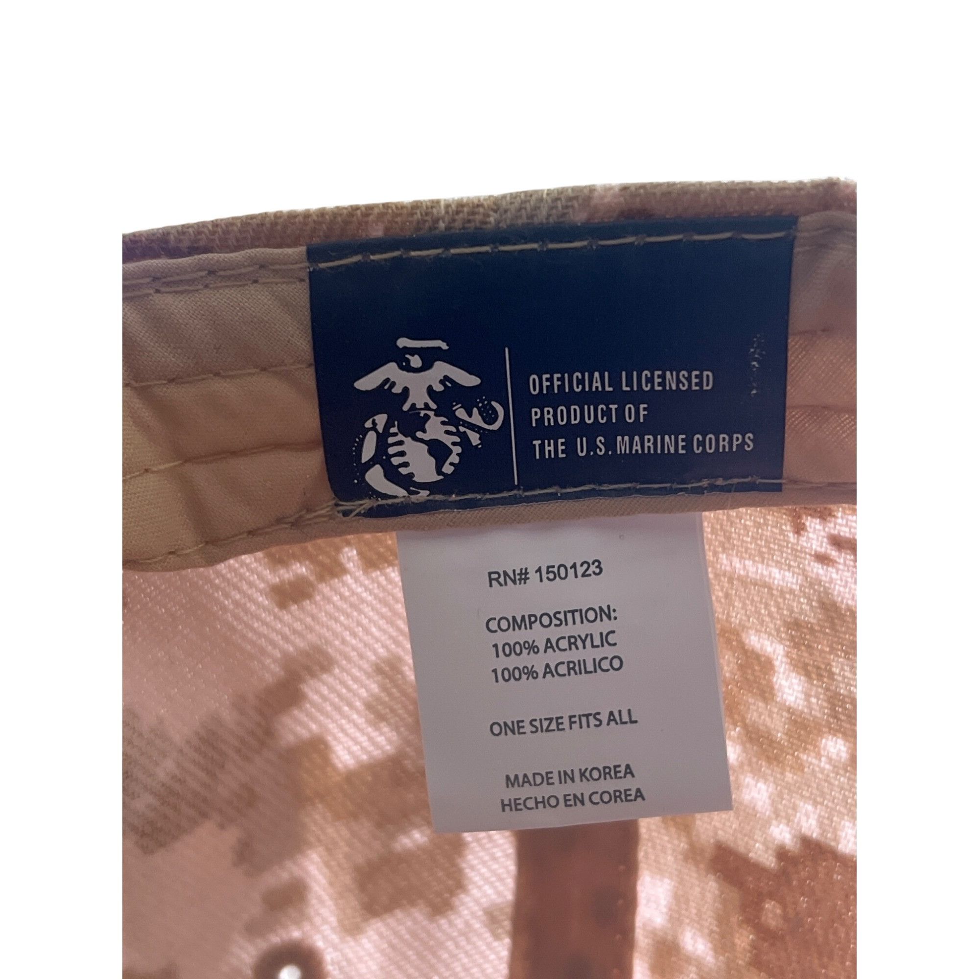 Other U.S. Marines Digital Camo Baseball Cap Adjustable Fit Offici Size ONE SIZE - 4 Thumbnail