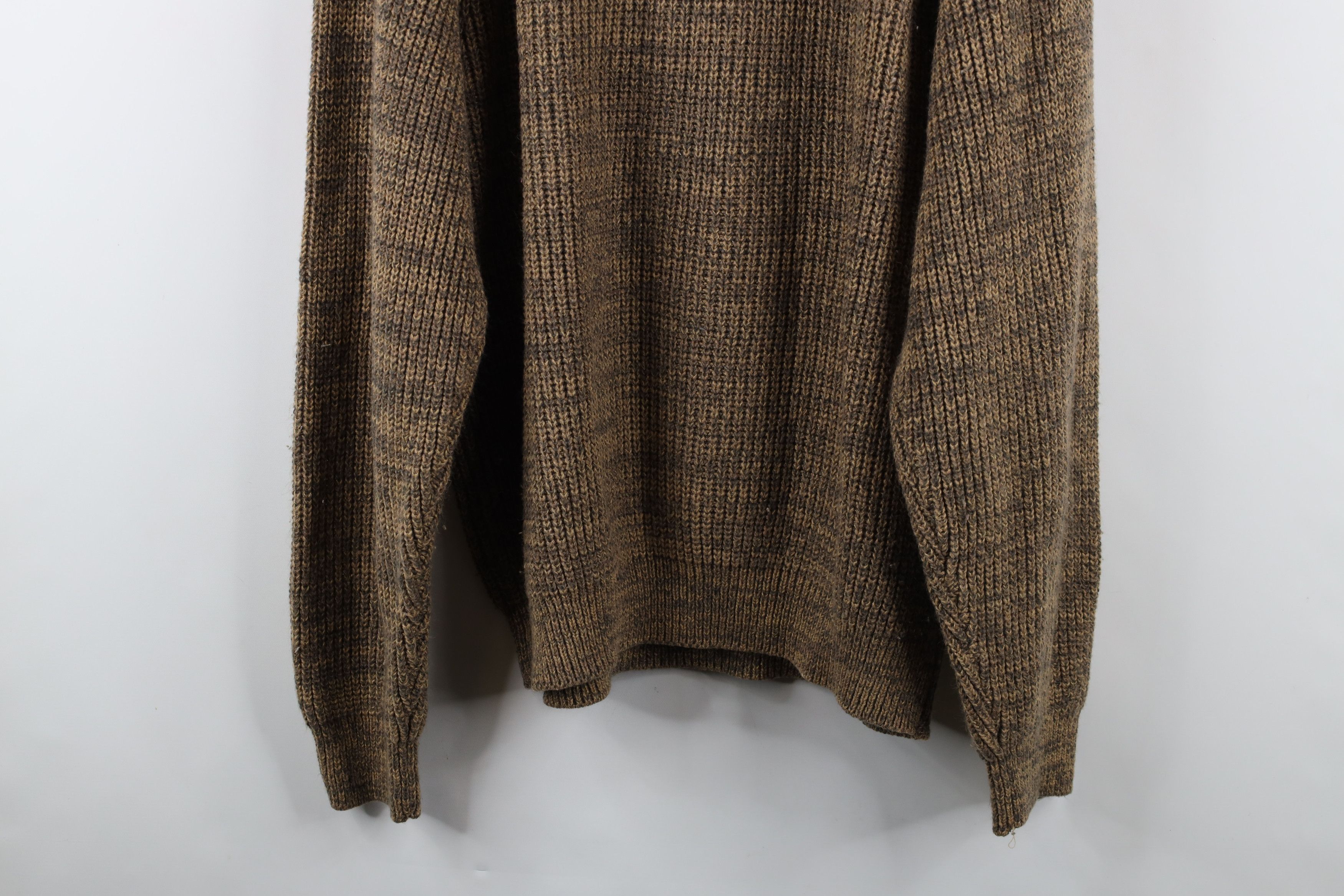 Vintage Vintage 90s Streetwear Knit Crewneck Sweater Oatmeal Brown Size US XL / EU 56 / 4 - 8 Thumbnail