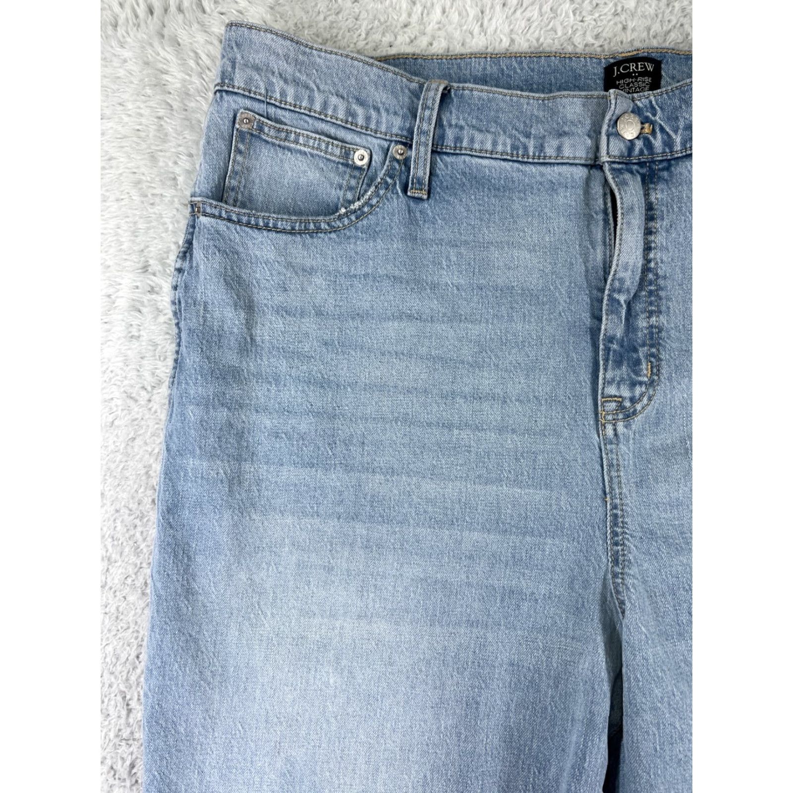 J.Crew J.Crew Women's Blue Denim Jeans - 35 High Rise Straight Fit Cotton Vintage-Inspired 26In Inseam Size 24" / US 00 / IT 34 - 7 Thumbnail