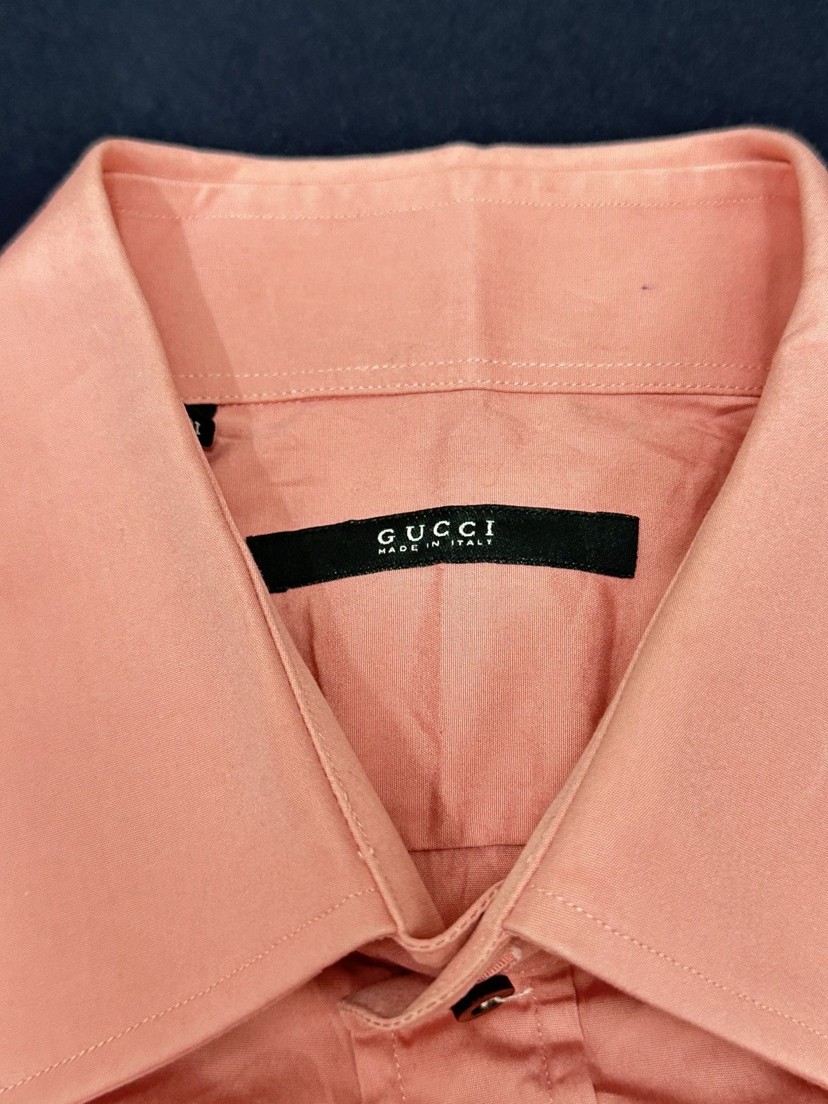 Gucci Gucci Panelled Button Heavy Cotton Up Shirt (Dusky Pink) Size US S / EU 44-46 / 1 - 17 Thumbnail