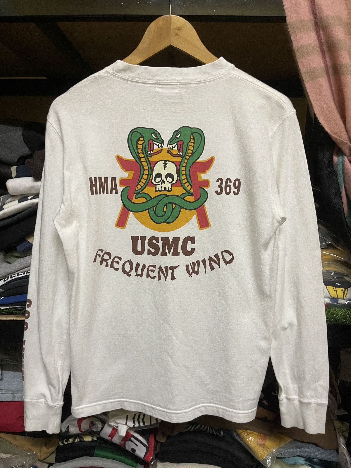 Buzz Rickson's Rare‼️Vintage80s🔥Buzz Rickson’s🔥USMC Marine Never Die L,S Tee Size US S / EU 44-46 / 1 - 1 Thumbnail