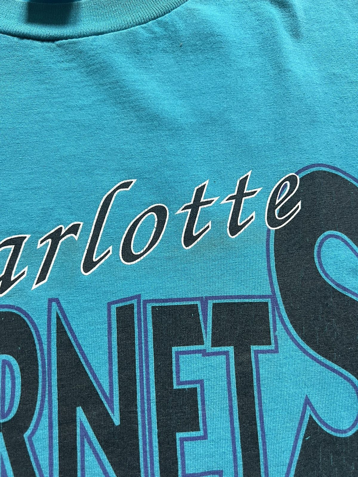 NBA × Vintage Vintage Charlotte Hornets 1988 single stich t shirt Size US XL / EU 56 / 4 - 9 Thumbnail