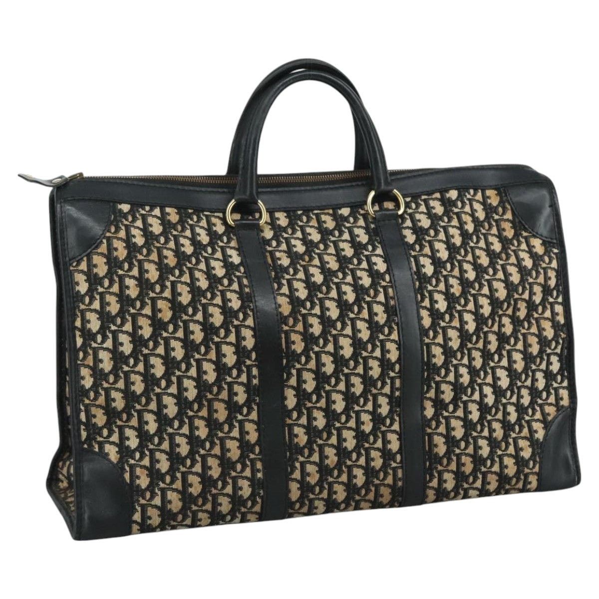 Dior DIOR Trotter Canvas Boston Bag Navy Size ONE SIZE - 1 Thumbnail