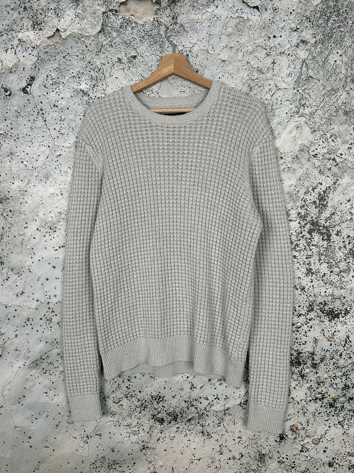 Allsaints Allsaints Grey Knit Sweater Streetwear Grunge Rock Punk Size US S / EU 44-46 / 1 - 1 Thumbnail