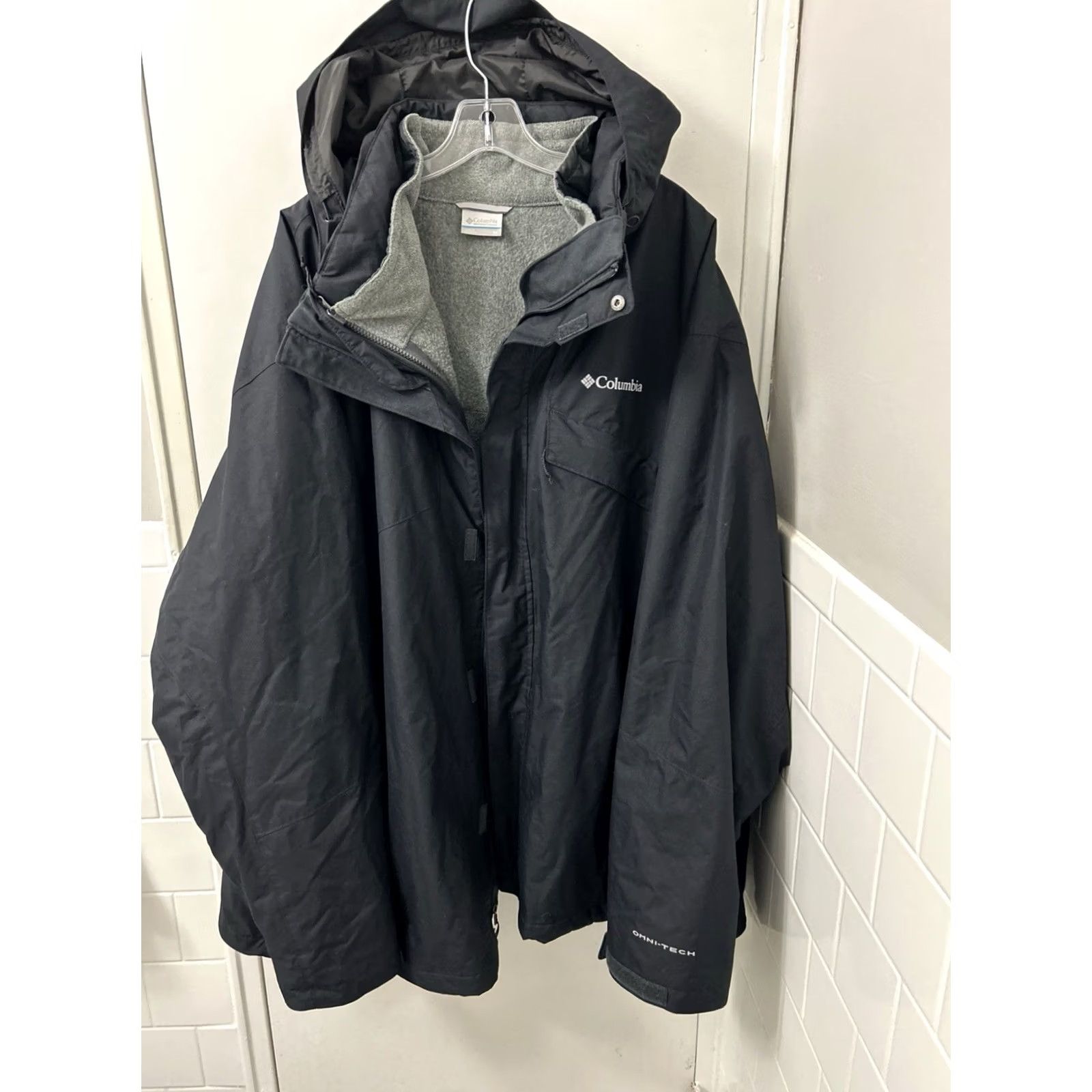 Vintage Columbia Bugaboo Interchange Jacket Mens 5XL Black 3 In 1 Omni-Tech Fleece Parka Waterproof Hooded Local Size US XXL / EU 58 / 5 - 2 Thumbnail