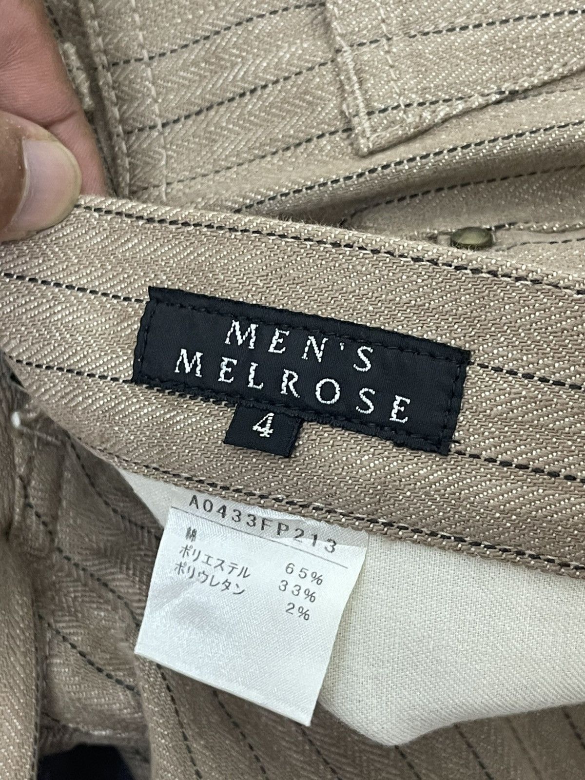 Japanese Brand Flare Jeans Men’s Melrose Herringbones Striped Boot Cut 2🟦1 Size US 32 / EU 48 - 19 Thumbnail