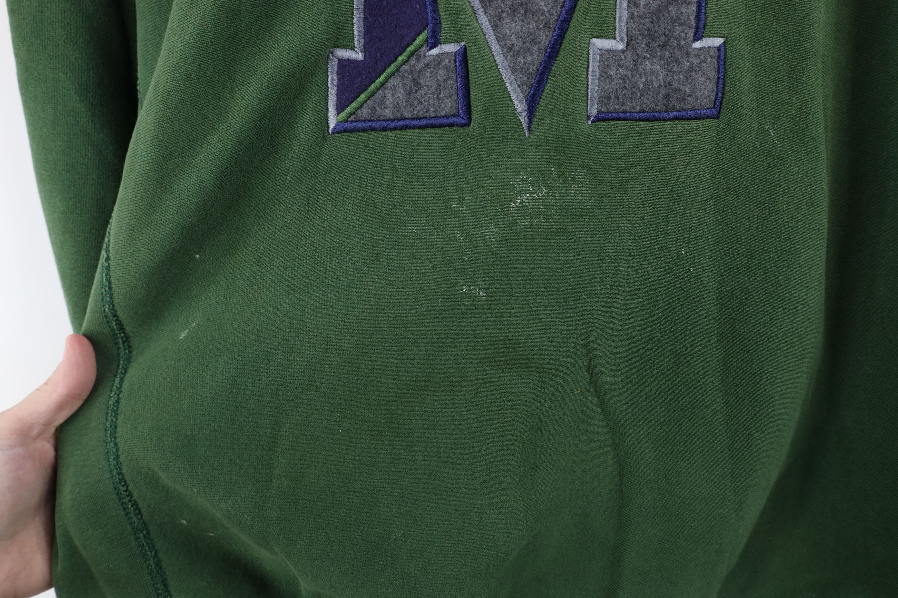 Vintage Vintage 90s Spell Out Malone College Sweatshirt Green USA Size US L / EU 52-54 / 3 - 7 Thumbnail