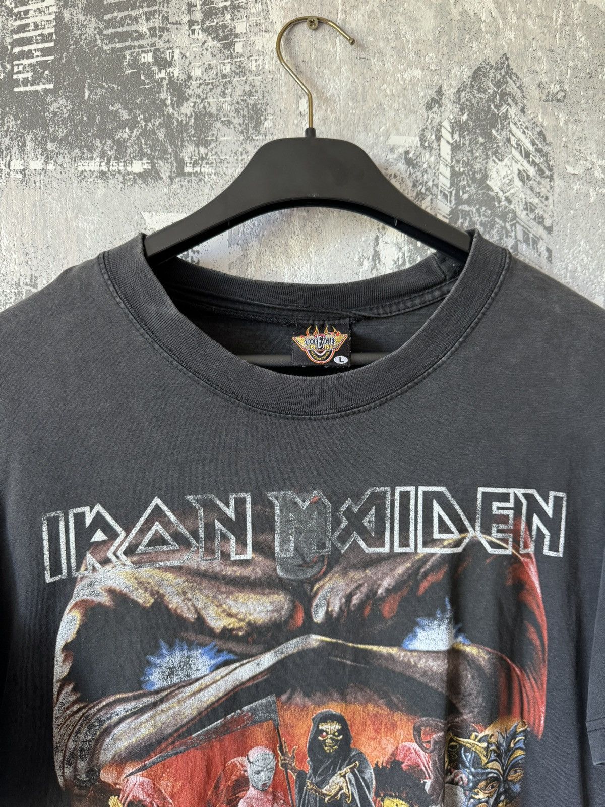Iron Maiden × Vintage Vintage 90s Iron Maiden Rock T-Shirt Size US L / EU 52-54 / 3 - 5 Thumbnail
