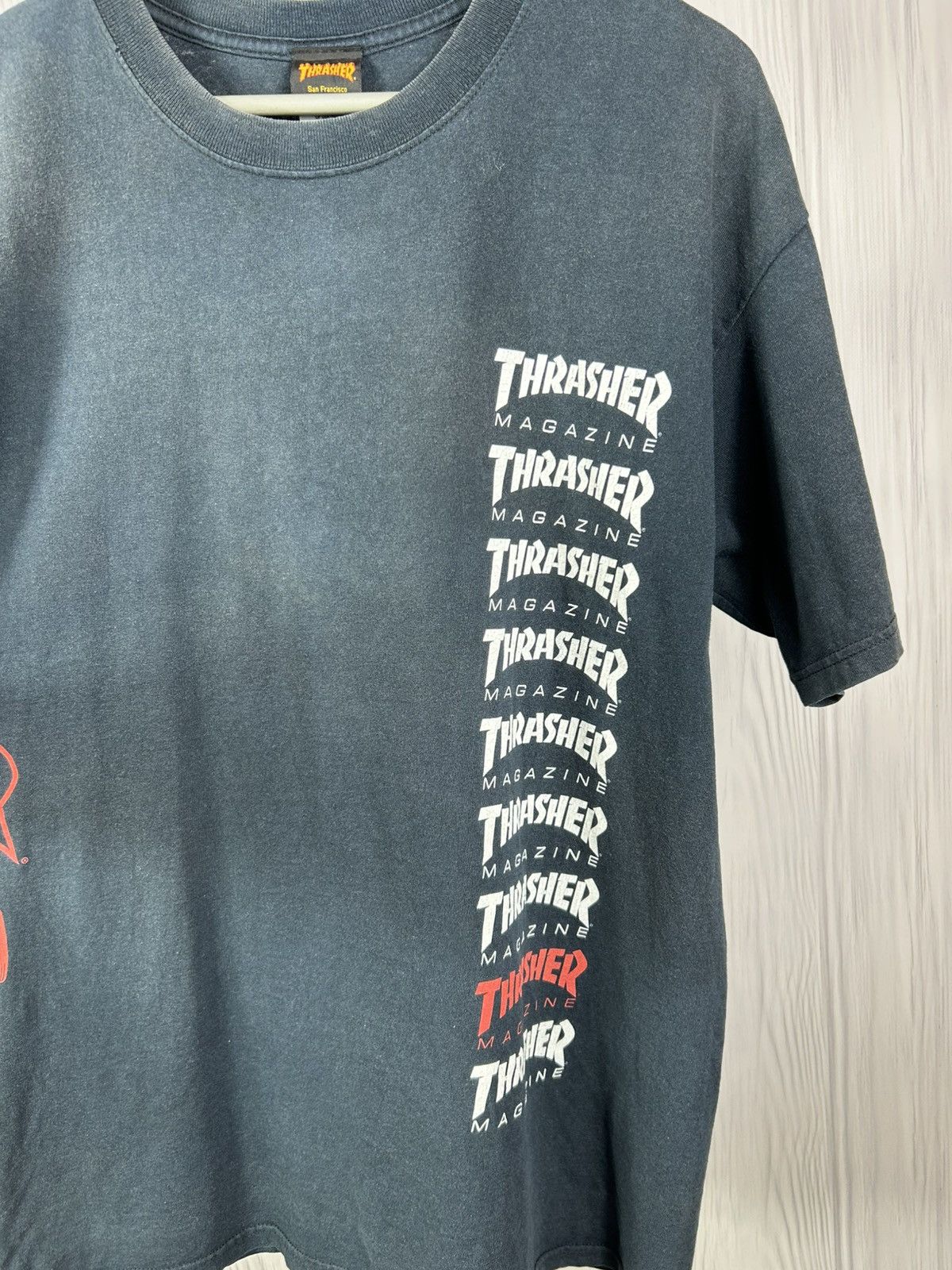 Thrasher × Vintage Vintage Thrasher Pentagram T-Shirt Size L Sunfaded Size US L / EU 52-54 / 3 - 5 Thumbnail