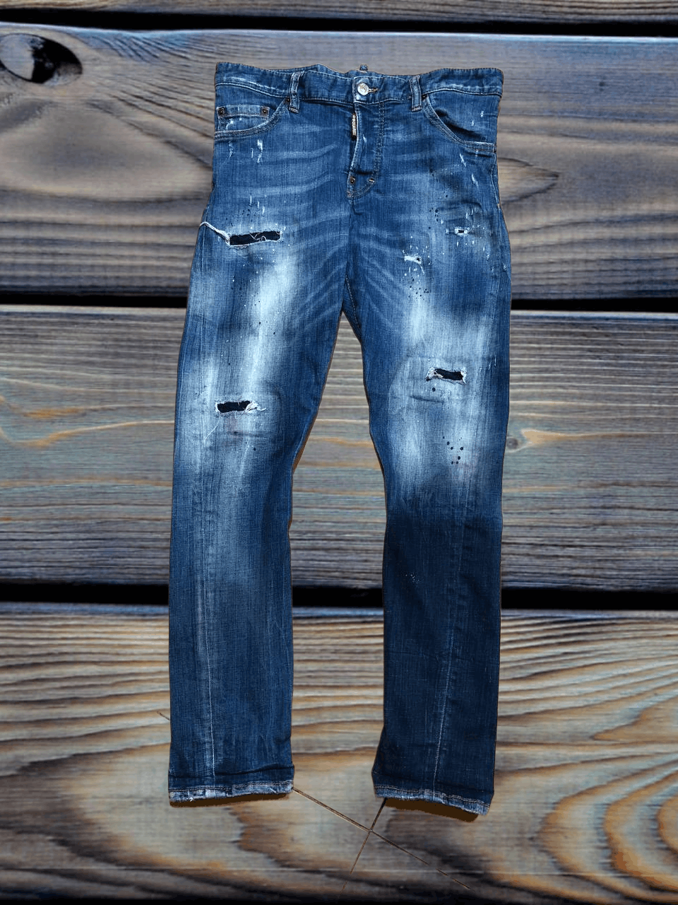 Dsquared2 DSQUARED2 SKATER JEAN Wash Denim Distressed Skinny Jeans Size US 32 / EU 48 - 1 Thumbnail
