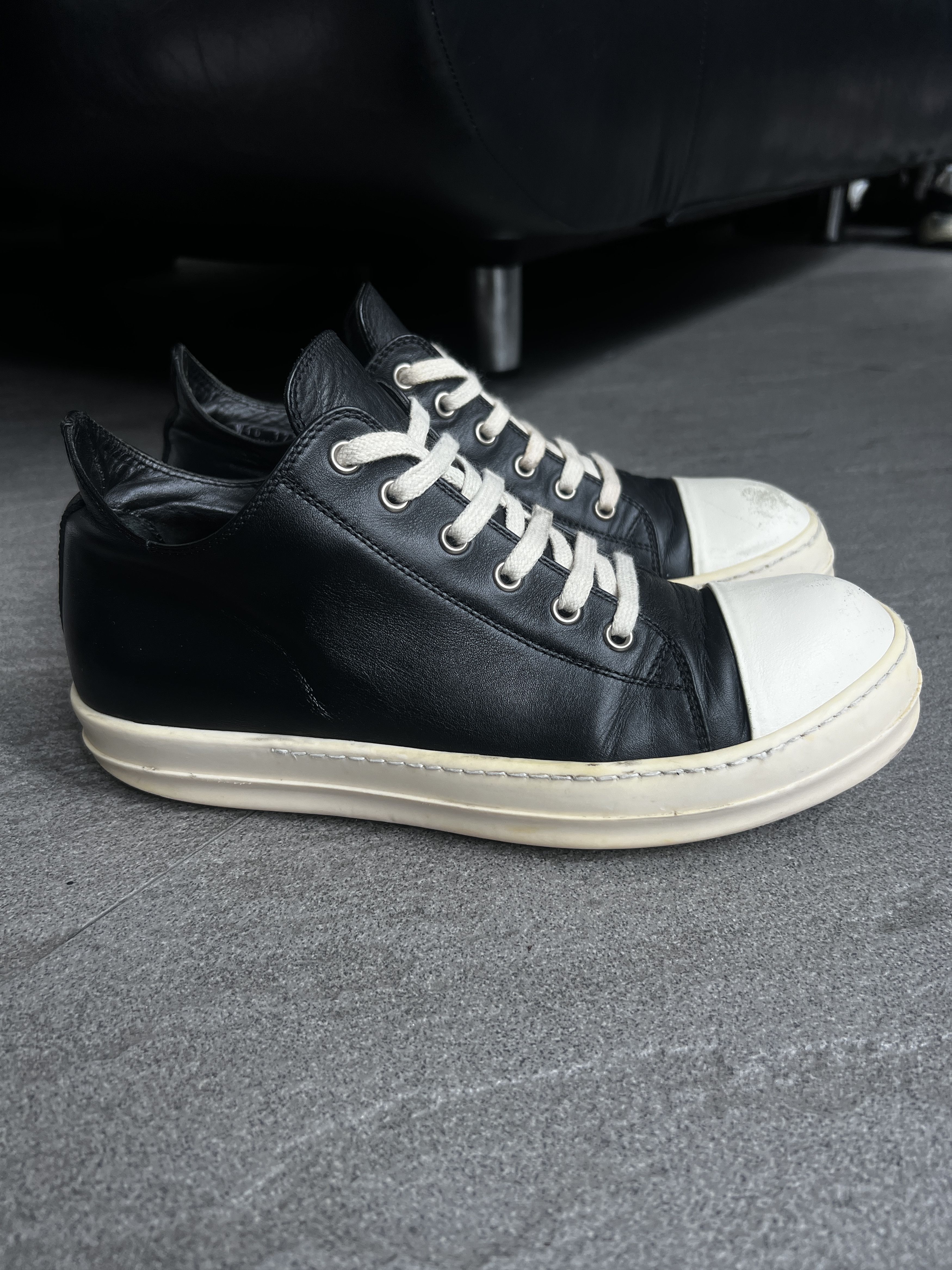 Rick Owens Rick Owens Leather Low Ramones Sneakers EU41.5 Size US 8.5 / EU 41-42 - 3 Thumbnail