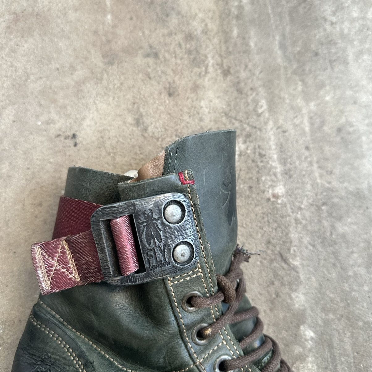 A.S.98 Vintage Fly London Straped Avant Garde Leather High Boots Size US 8 / IT 38 - 7 Thumbnail