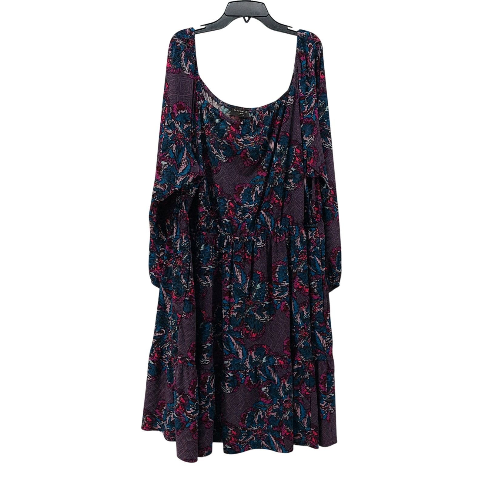 Other Lane Bryant Purple Floral Dress Plus Size 26 28 Pockets Size 4XL / US 24-26 - 1 Thumbnail