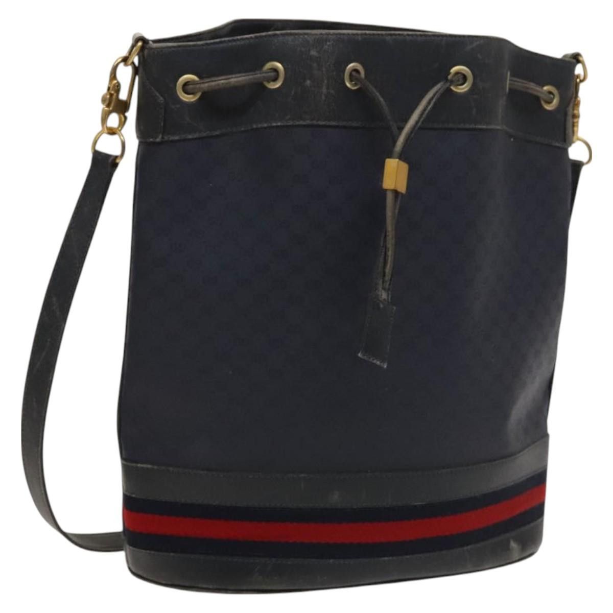 Gucci GUCCI Micro GG Supreme Sherry Line Shoulder Bag Pvc Navy Size ONE SIZE - 1 Thumbnail
