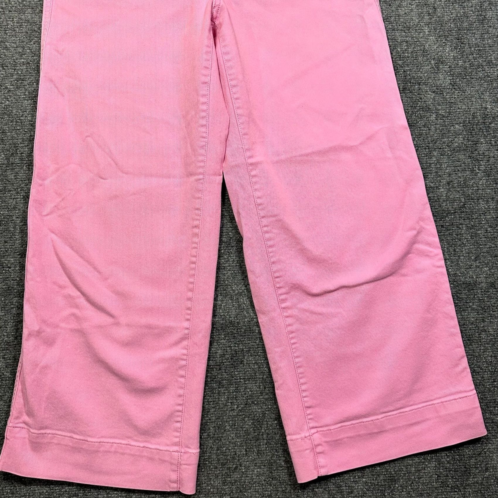 Gap Gap Jeans Wide Leg High Rise Crop Pink Cotton Stretch Pockets Size 6 Womens Size 28" / US 6 / IT 42 - 2 Thumbnail
