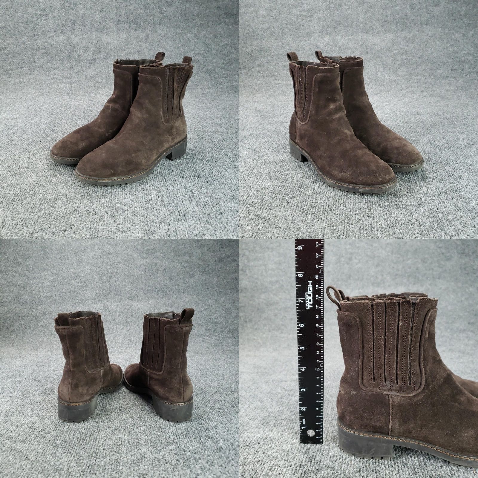 Vintage Via Spiga Boots Women Size 6 Brown Suede Chelsea Ankle Lug Sole Booties Size US 6 / IT 36 - 9 Thumbnail