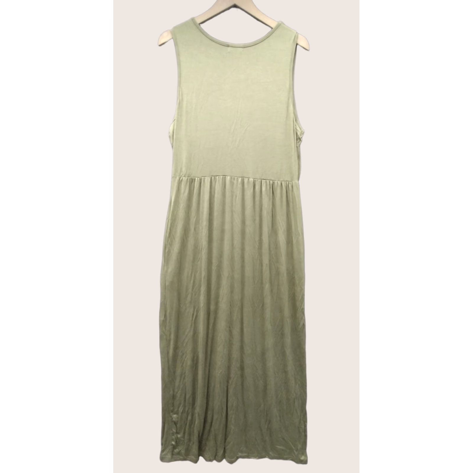 Olive Hount Women's Sleeveless Knee Length Tank Dress Olive Green XL Size XL / US 12-14 / IT 48-50 - 1 Thumbnail
