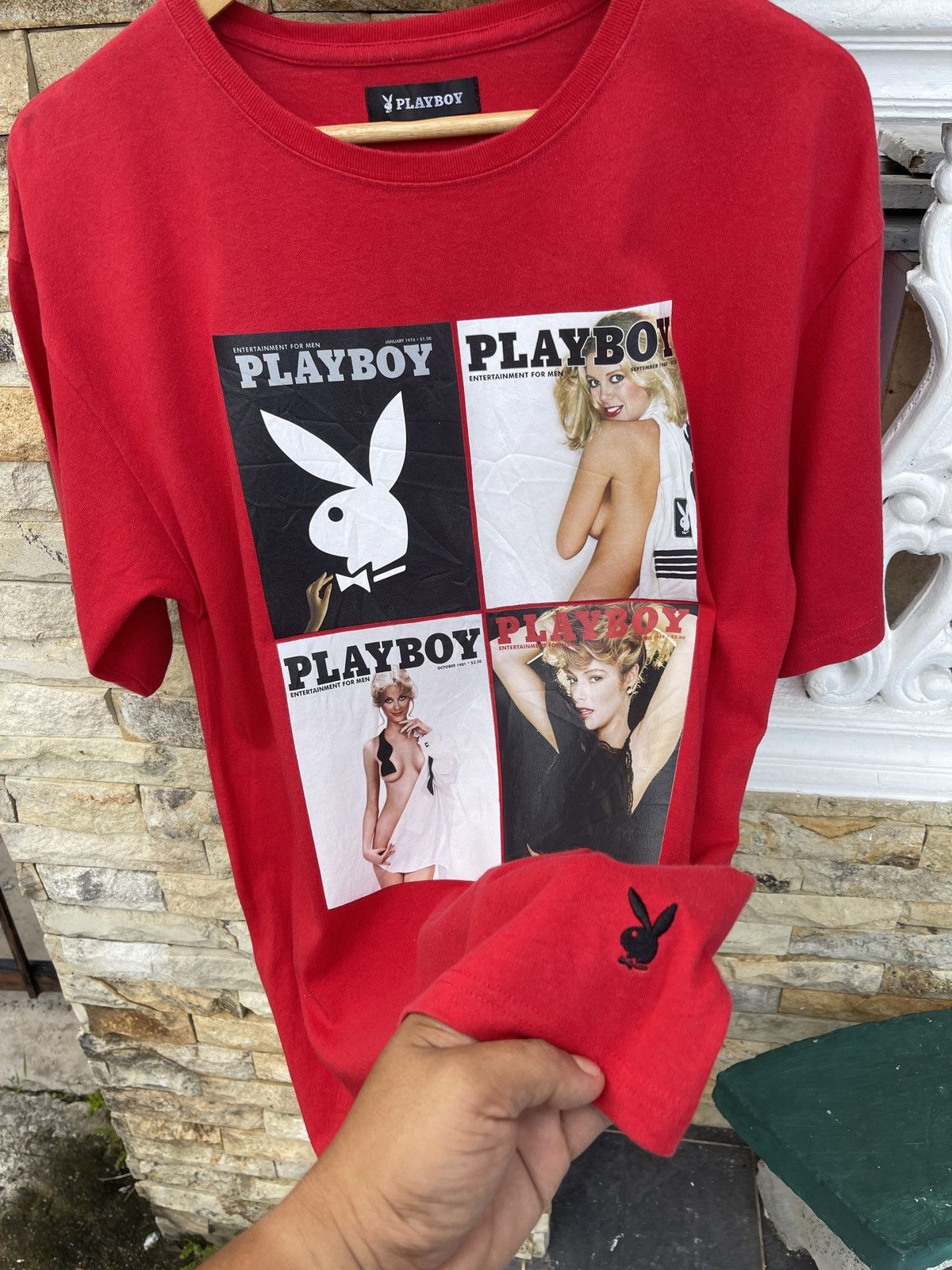 Playboy Last Drop🔥Rare🔥PLAYBOY Magazine For Men Sexy Nude Tee Size US L / EU 52-54 / 3 - 3 Thumbnail