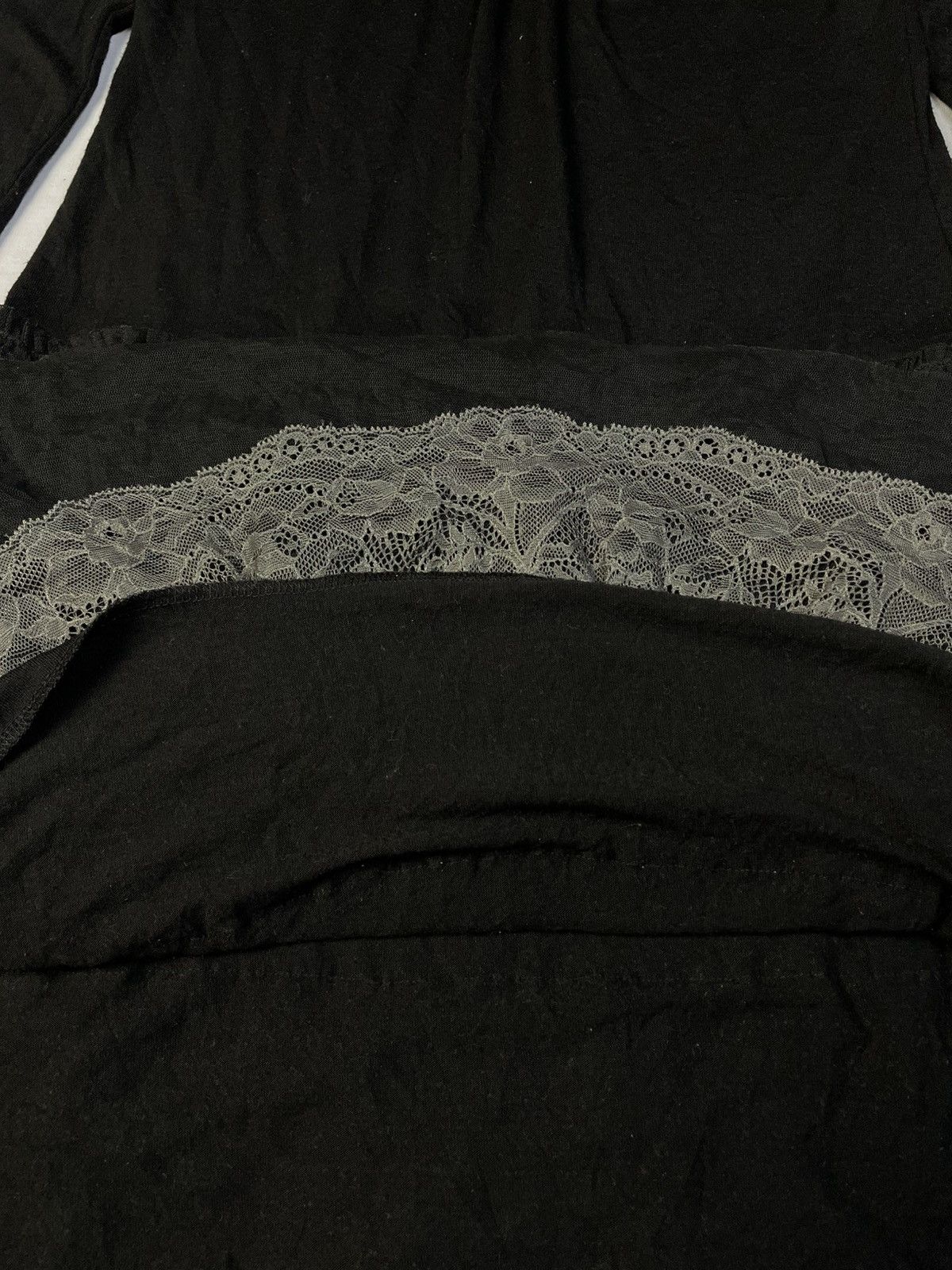 Japanese Brand Axes Femme Dark Mori Goth Lace Trim Tulle Skirt Dress Size S / US 4 / IT 40 - 4 Thumbnail