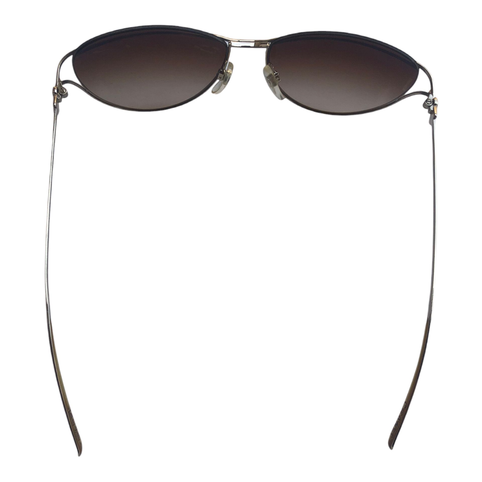 Chanel 💯CHANEL Goldtone Metal Frame And Brown Tint Sunglasses 4181 Size ONE SIZE - 3 Thumbnail