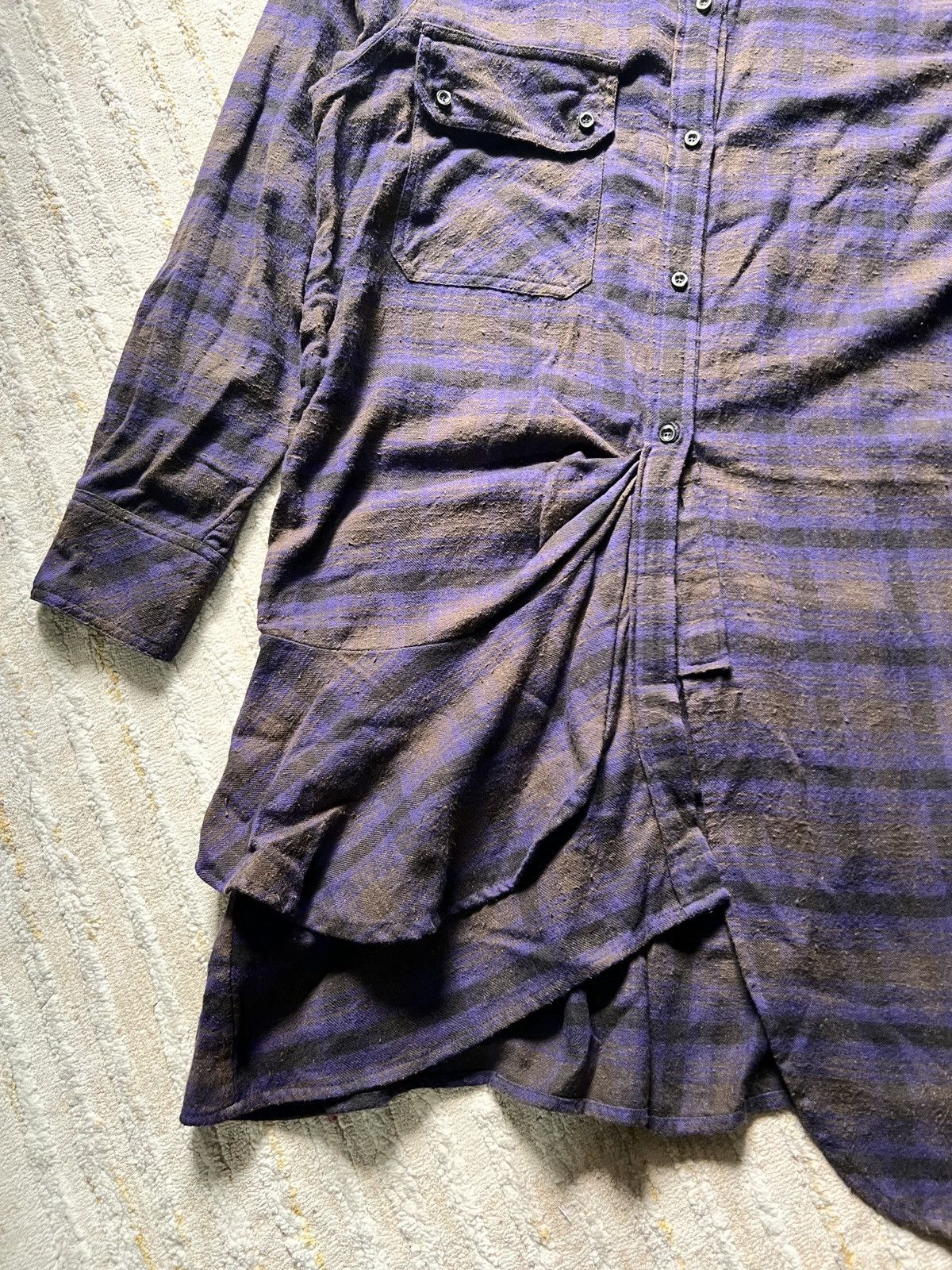 Isabel Marant × Isabel Marant Etoile Isabel Marant Etoile Checked Cotton Long Dress Shirt Size S / US 4 / IT 40 - 3 Thumbnail