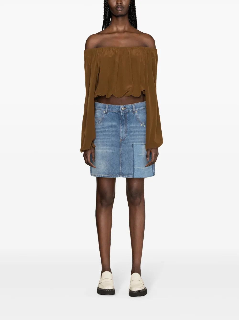 Marni o1y1125 Denim Mini Skirt in Blue Size 27" / US 4 / IT 40 - 4 Thumbnail