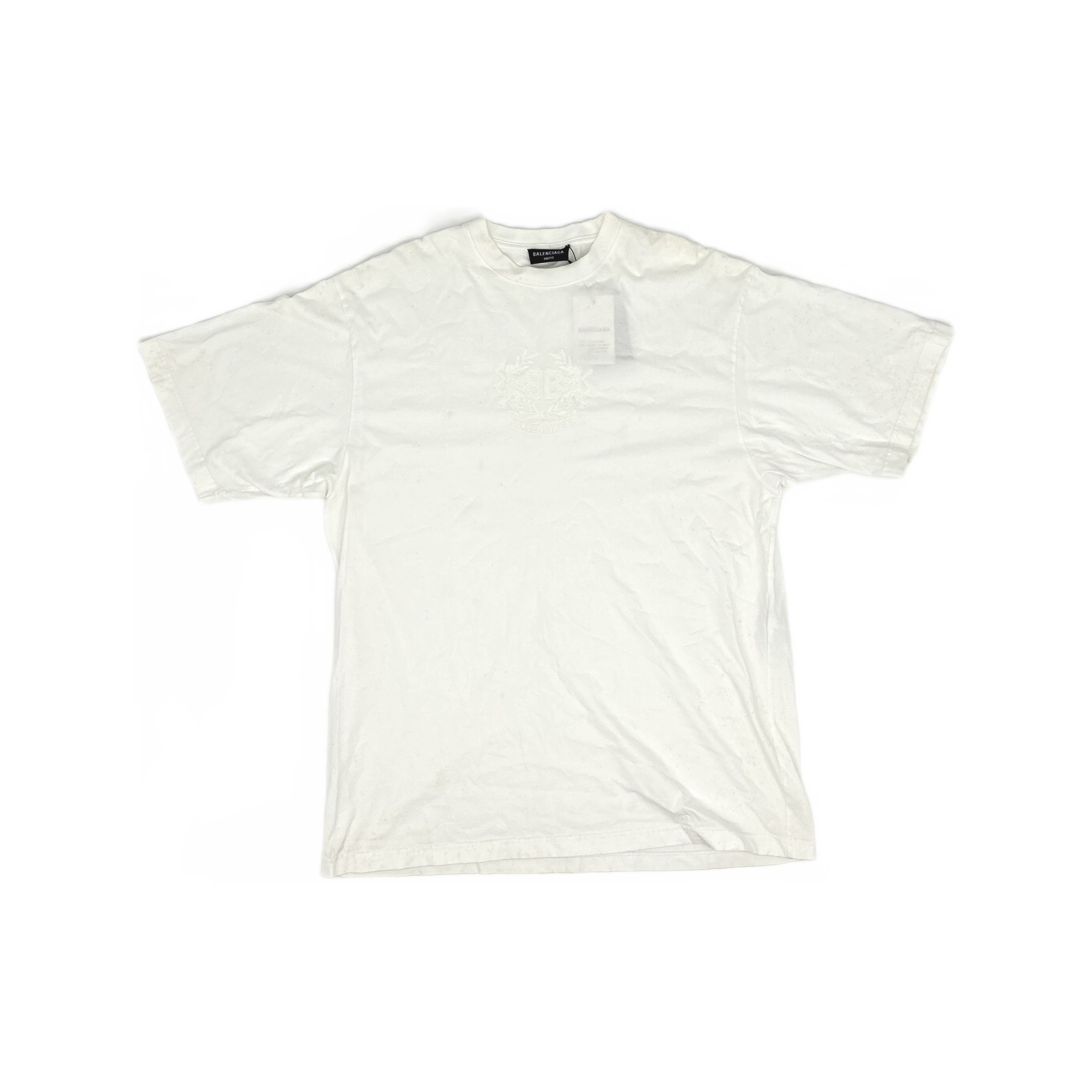 Balenciaga Balenciaga Wreath Logo Embroidered T-Shirt XS Size US XS / EU 42 / 0 - 1 Thumbnail