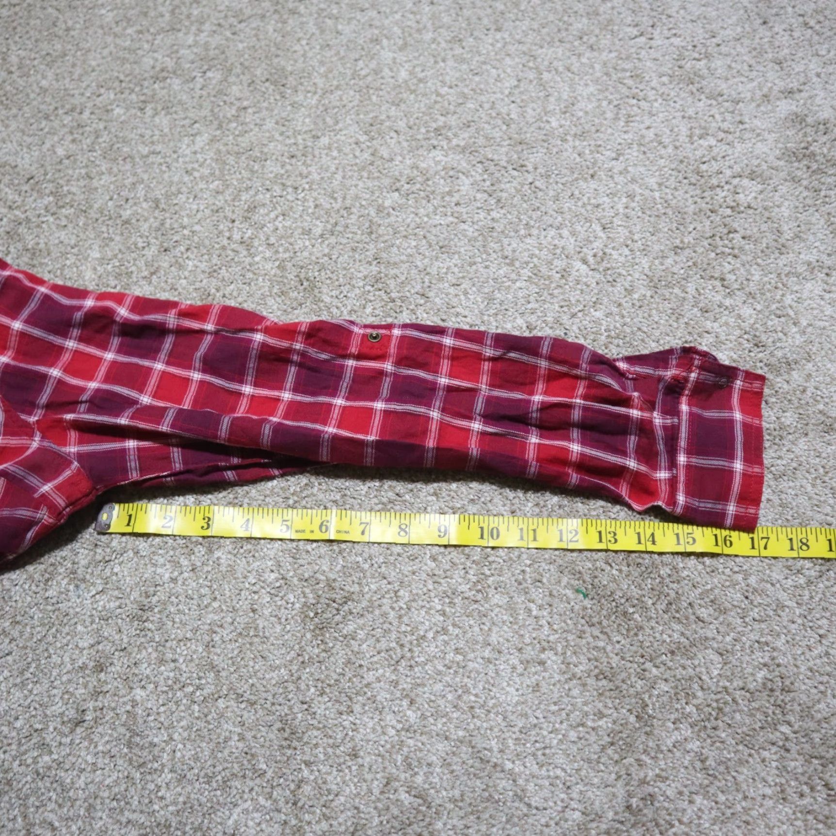 Vintage Arizona Jeans Shirt Women's L Red Plaid Button-Up Long Sleeve Casual Top Size L / US 10 / IT 46 - 7 Thumbnail