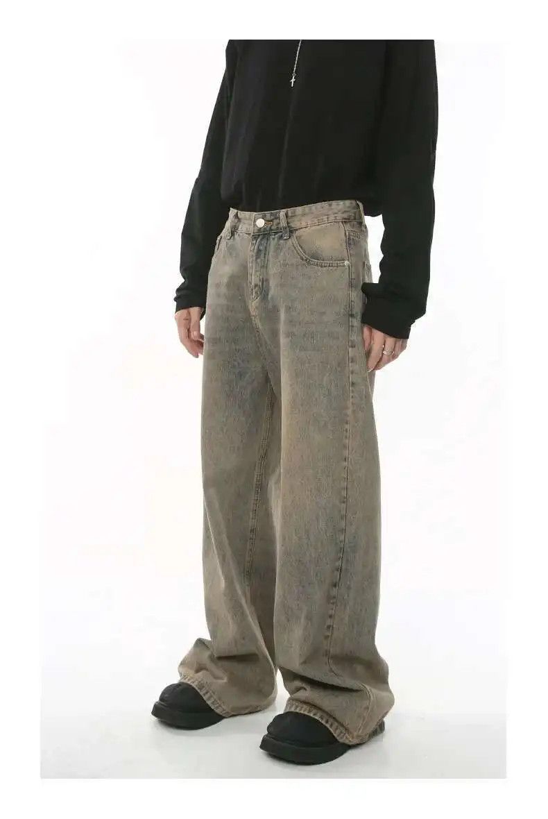 Japanese Brand Wide Leg Baggy Denim Jeans Size US 34 / EU 50 - 3 Thumbnail