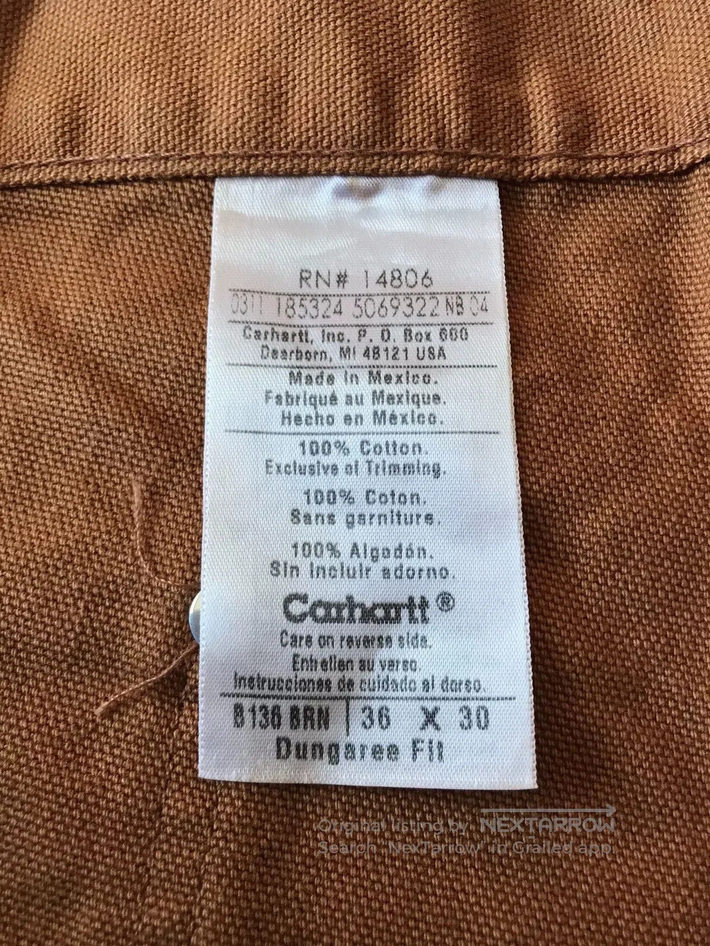 Carhartt Carhartt B136 Brown W36L30 Double Knee Pants. Size US 36 / EU 52 - 9 Thumbnail