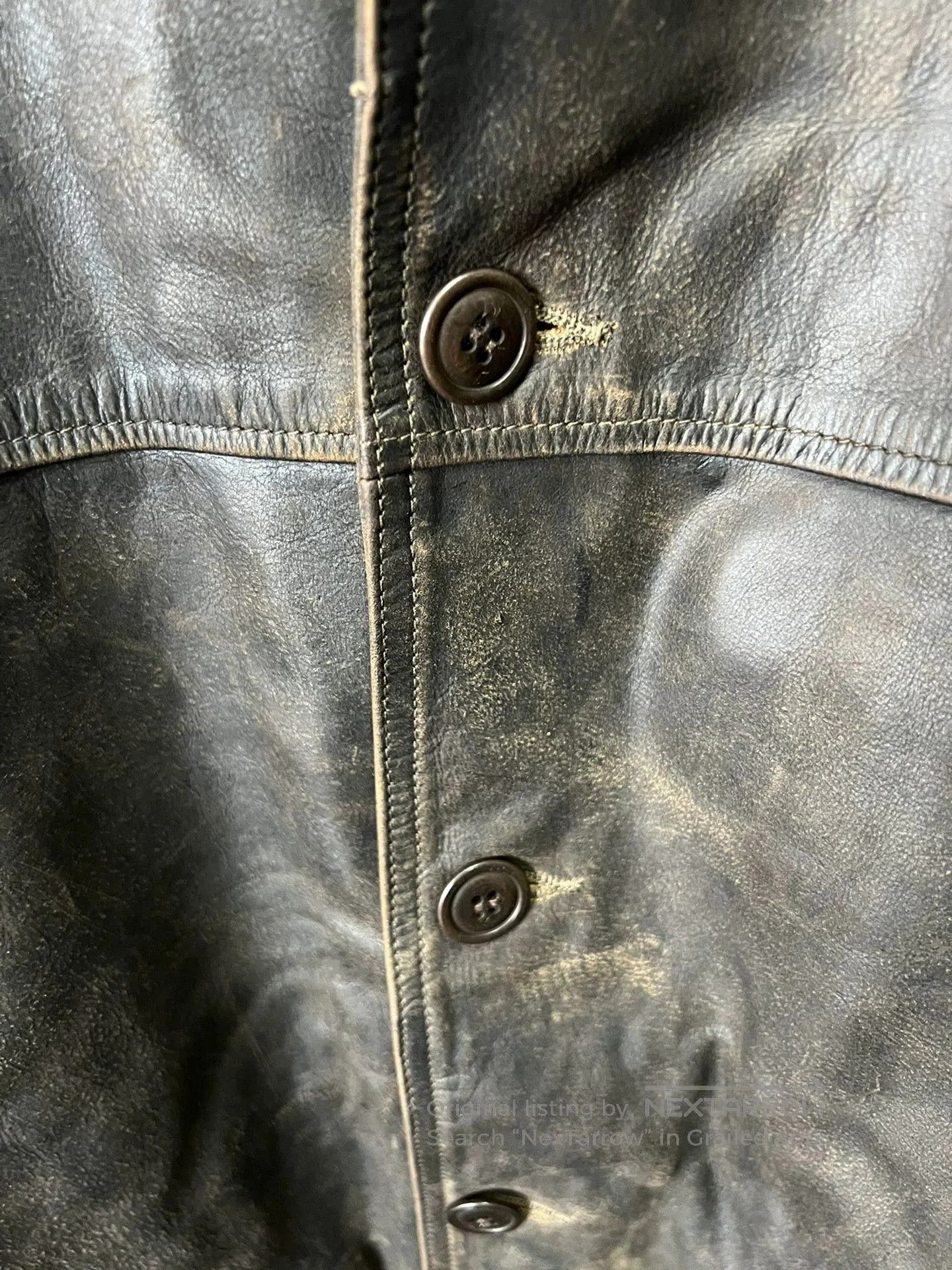 RRL Ralph Lauren vintage rrl leather baseball jacket. Size US M / EU 48-50 / 2 - 7 Thumbnail