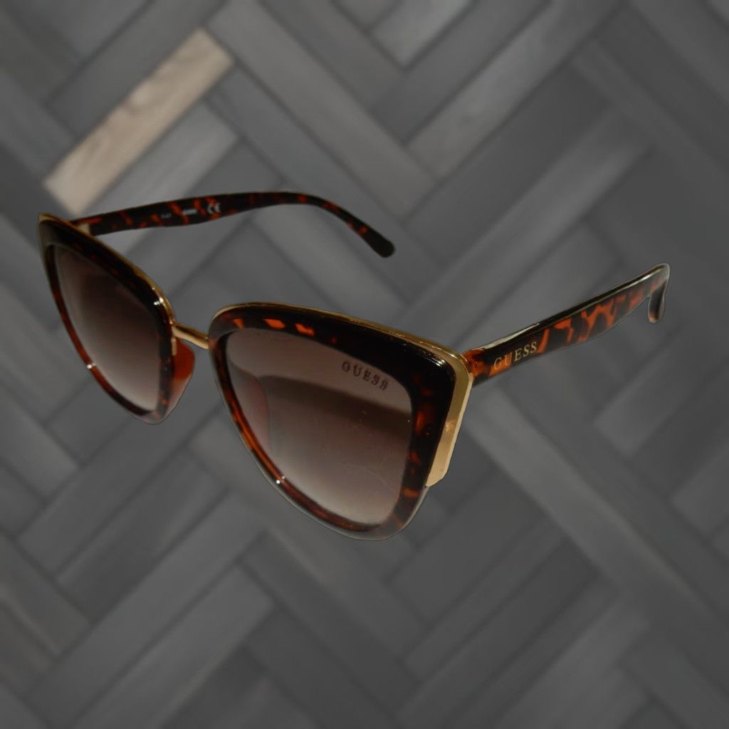 Guess GUESS Sunglasses Cat Eye Women Brown Frame 55[]22 140 GF0313 52F Size ONE SIZE - 1 Thumbnail