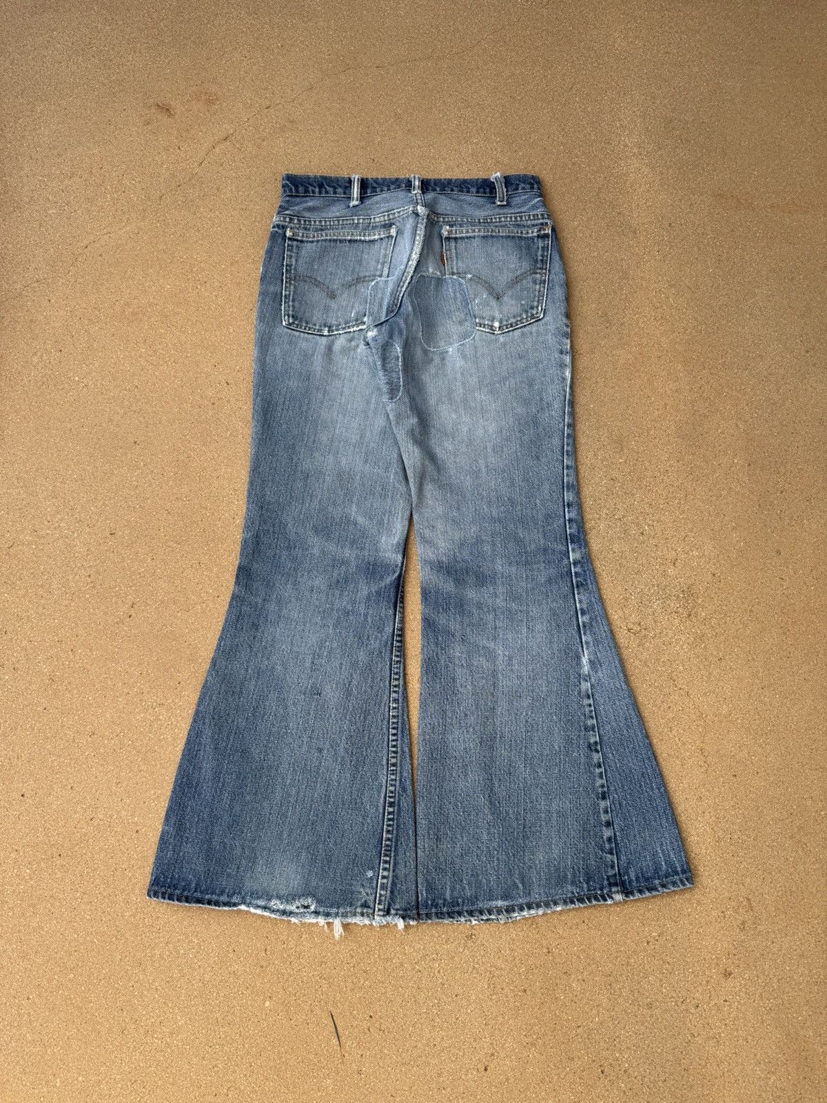 Levi's Vtg 70’s Levi’s 684 Orange Tab Bellbottom Flare Jeans 30x29 Size US 30 / EU 46 - 2 Thumbnail