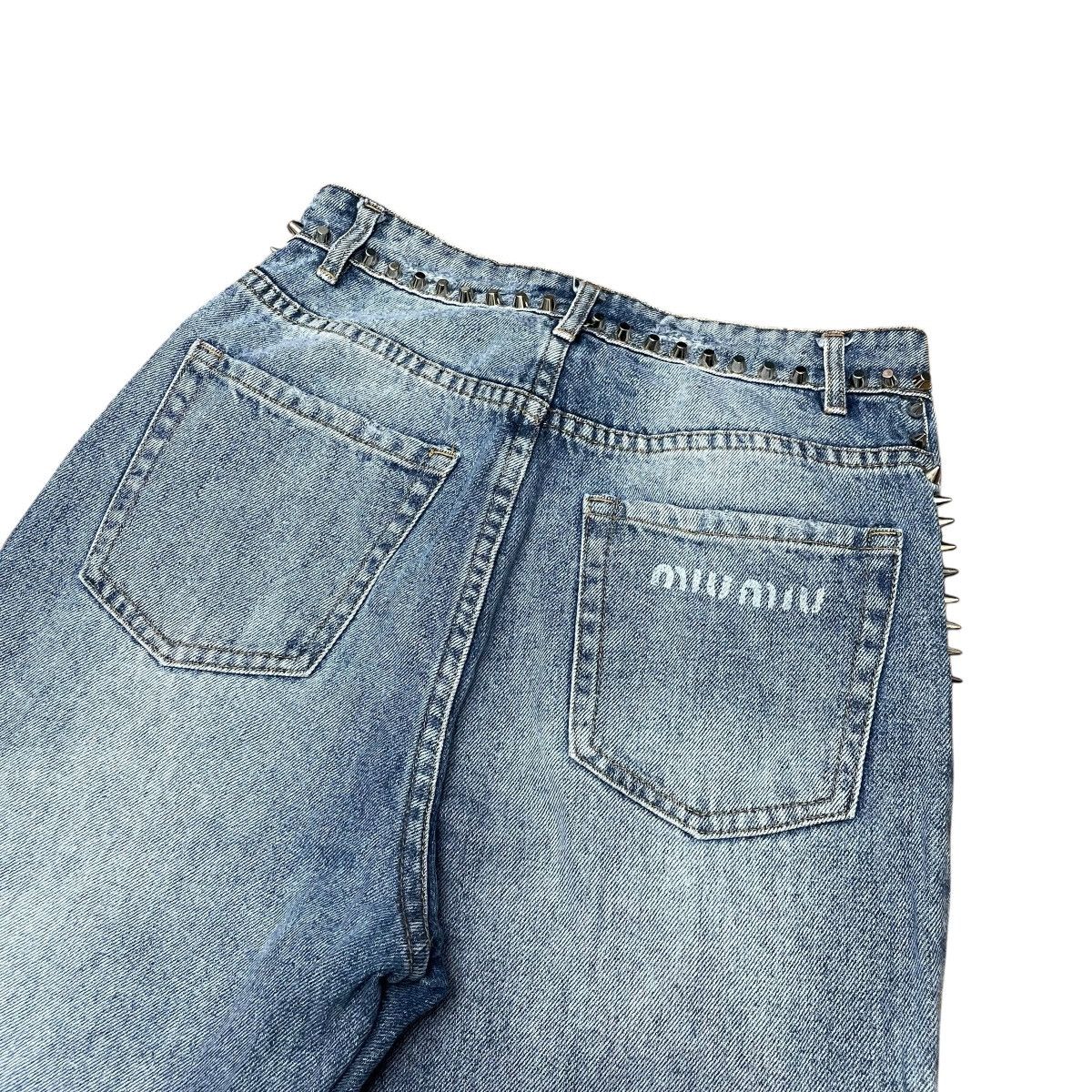 Miu Miu SS21 Miu Miu Studded Denim Pants Size 25" / US 0 / IT 36 - 4 Thumbnail