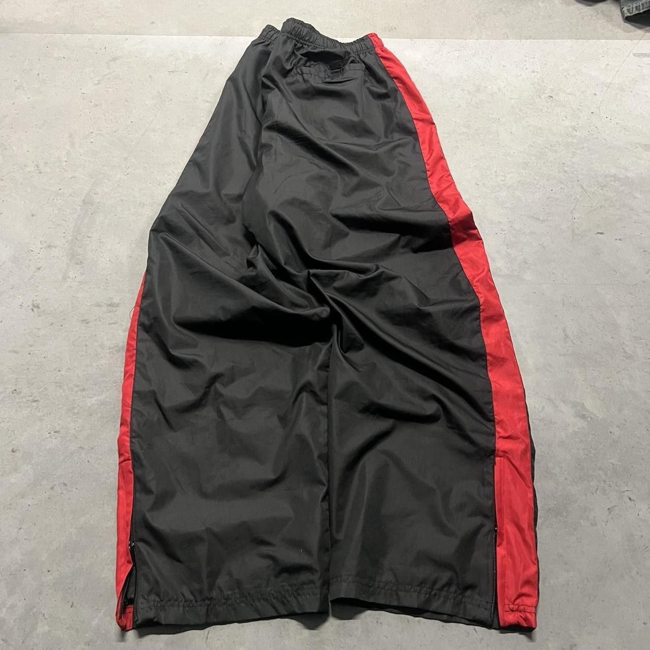 Vintage Crazy Vintage Y2K/2000s Baggy Black Striped Track pants with adjustable waistband and pockets! Size US 36 / EU 52 - 5 Thumbnail