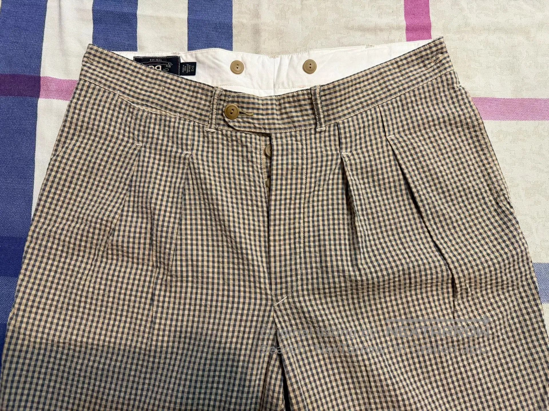 RRL Ralph Lauren RRL Seersucker Double Pleat Casual Pants. Size US 32 / EU 48 - 3 Thumbnail