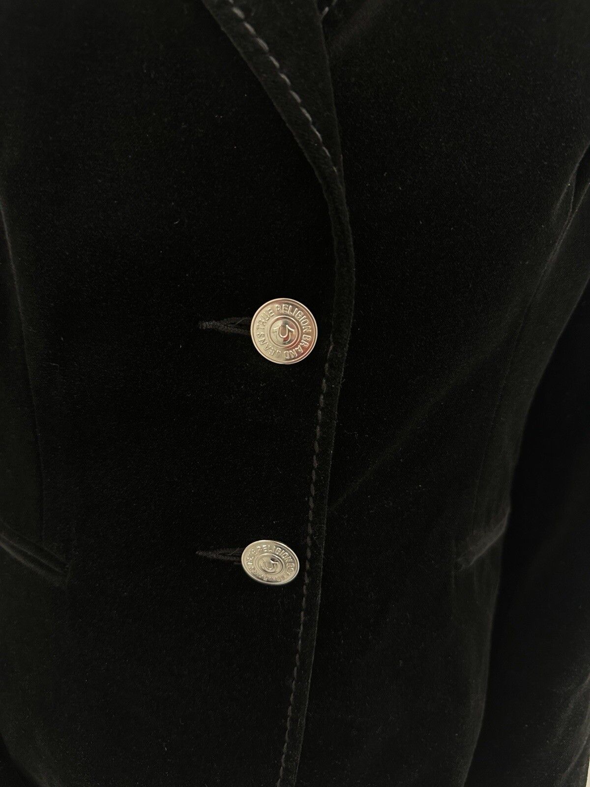 True Religion True Religion Velvet Blazer Embroidered Back Fitted Jacket Size L / US 10 / IT 46 - 10 Thumbnail
