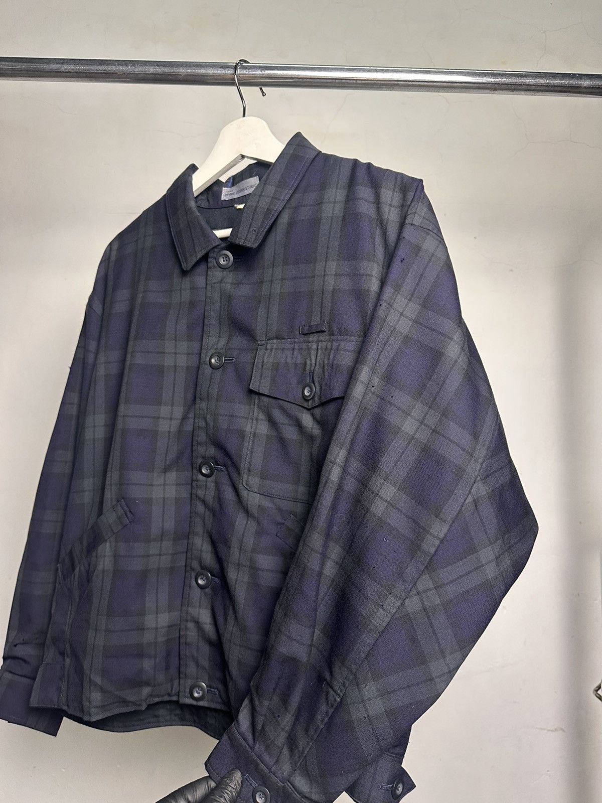 Issey Miyake 80’s Miyake Design Studio Tartan Bomber Jacket Size US L / EU 52-54 / 3 - 7 Thumbnail