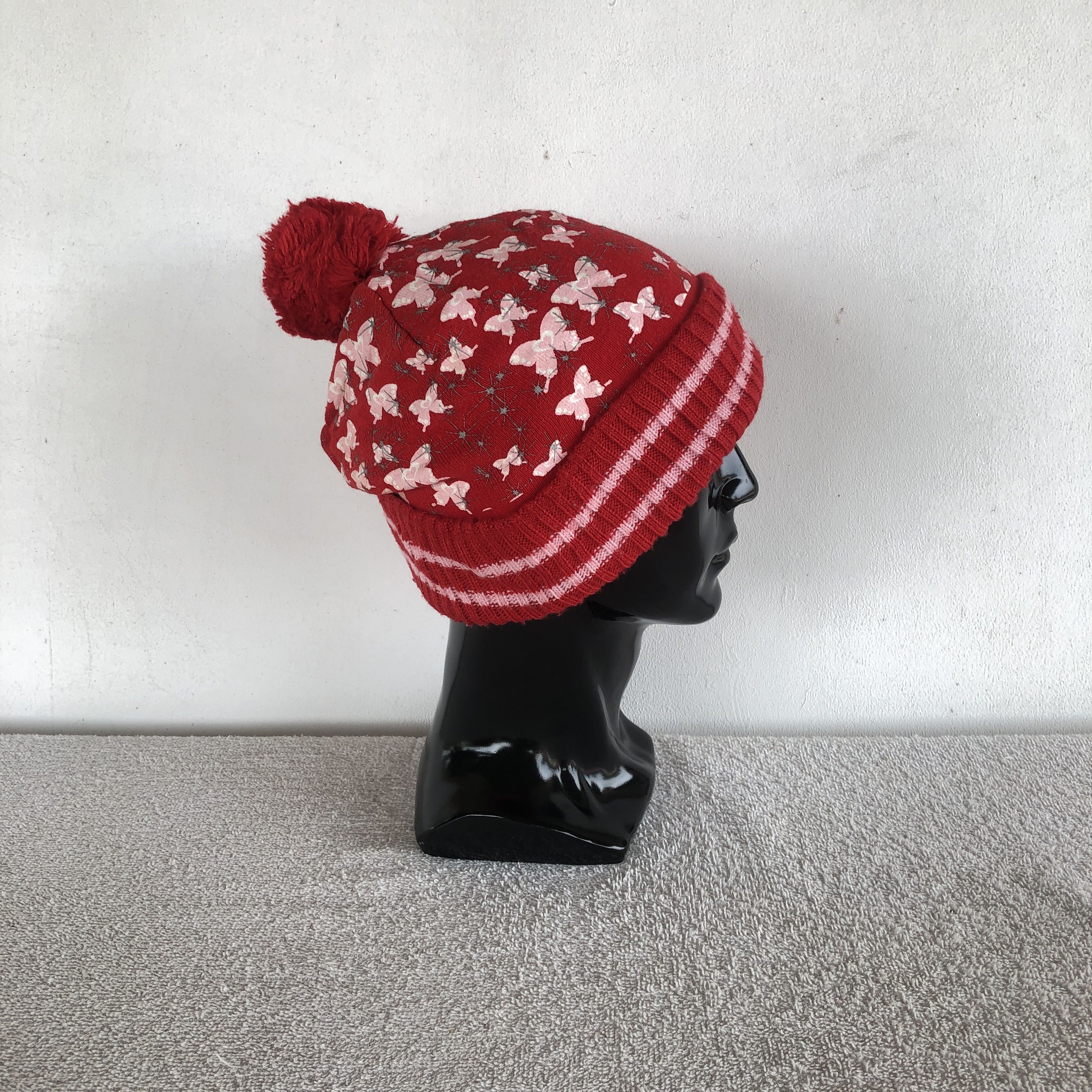 Japanese Brand Vintage Butterfly Beanie Unknown Snow Caps Japanese Hats Size ONE SIZE - 3 Thumbnail