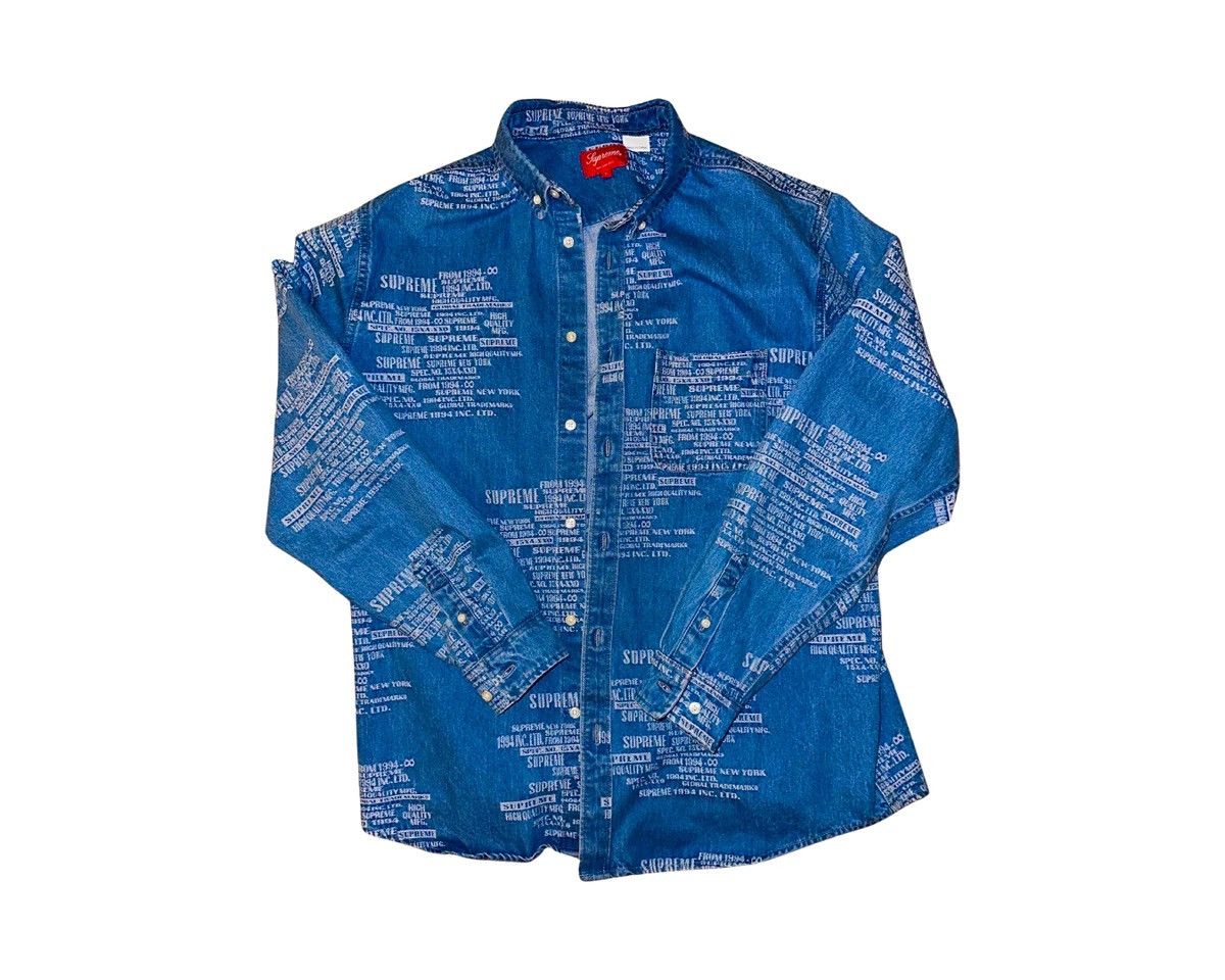 Supreme Supreme Trademark Denim Button Up Large Like New Size US L / EU 52-54 / 3 - 1 Thumbnail