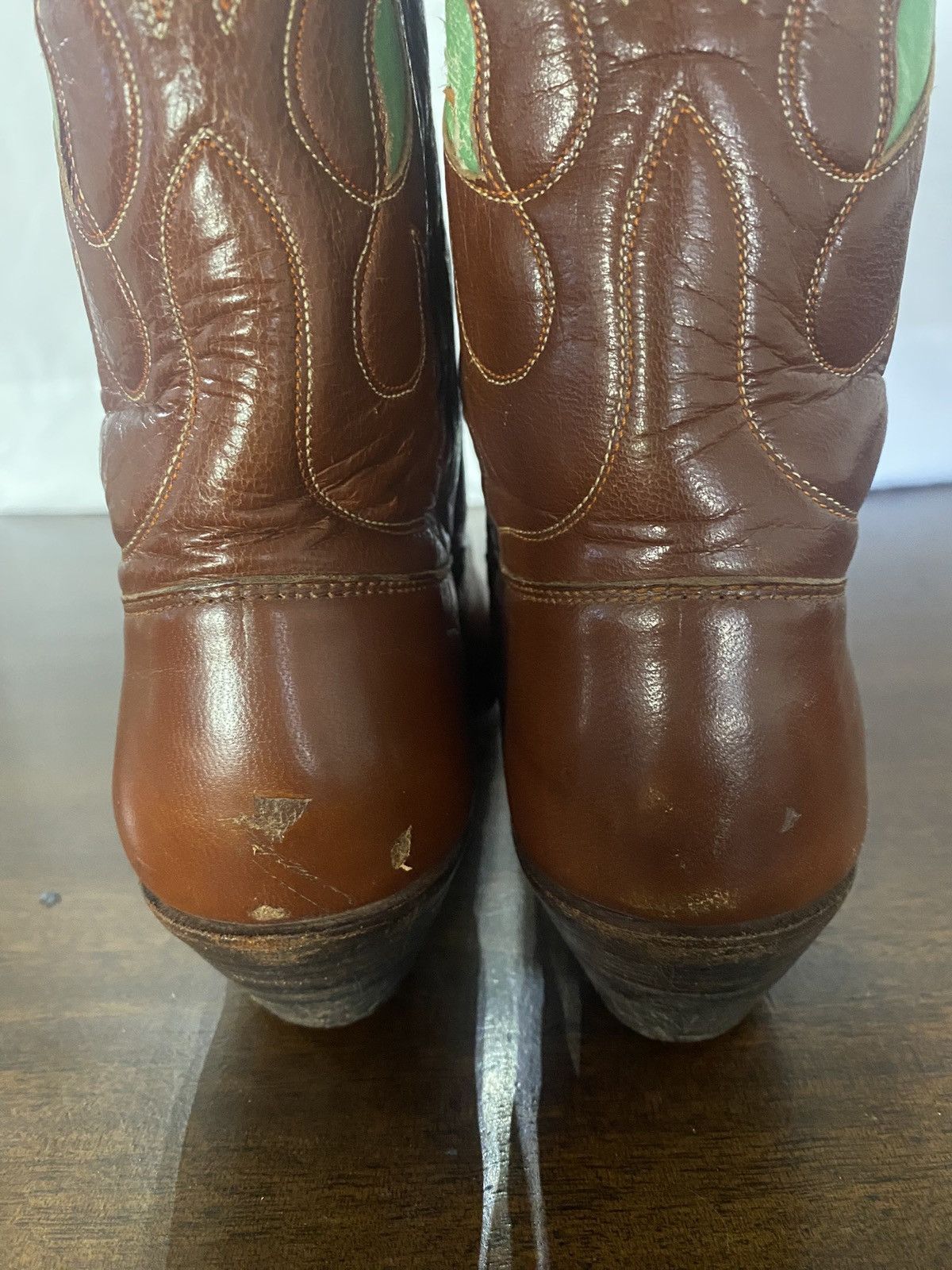 Justin Boots × Vintage VINTAGE 1940s H.J. Justin & Sons/Ft Worth TX/Boots Sz 5-6? Size US 5.5 / IT 35.5 - 5 Thumbnail
